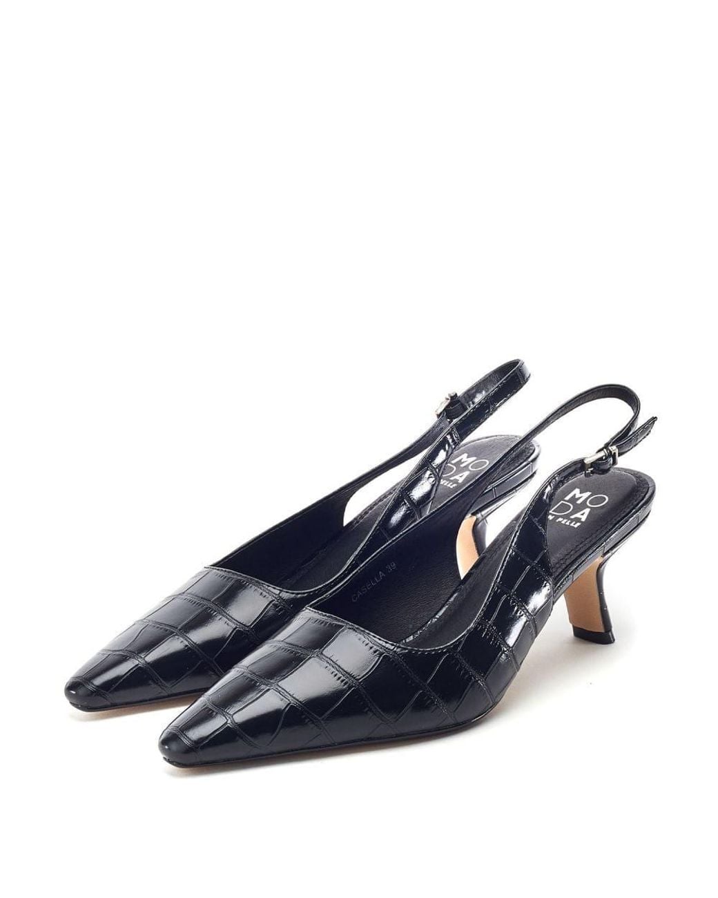 Moda In Pelle Blue Gasella Patent Mocc Croc