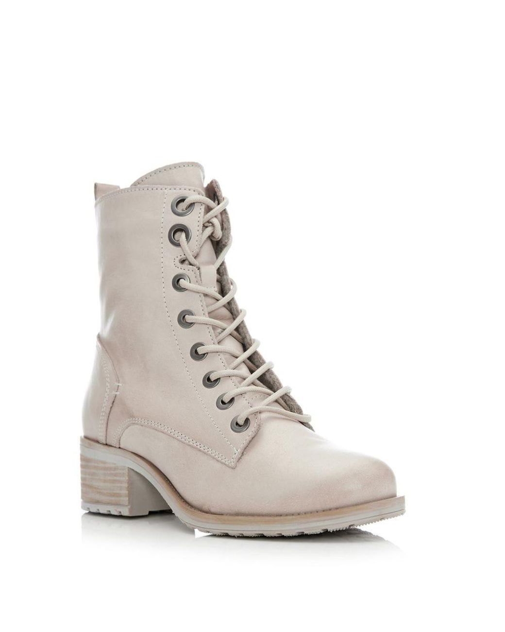 Moda In Pelle Gray Bezzie Cream Leather