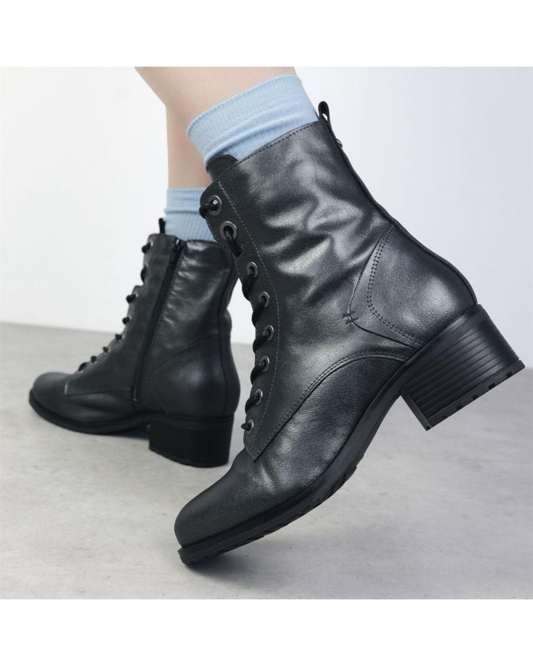 Moda In Pelle Purple Bezzie Metallic Leather