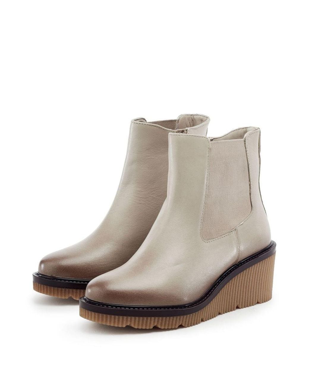 Moda In Pelle Gray Parth Cream Leather
