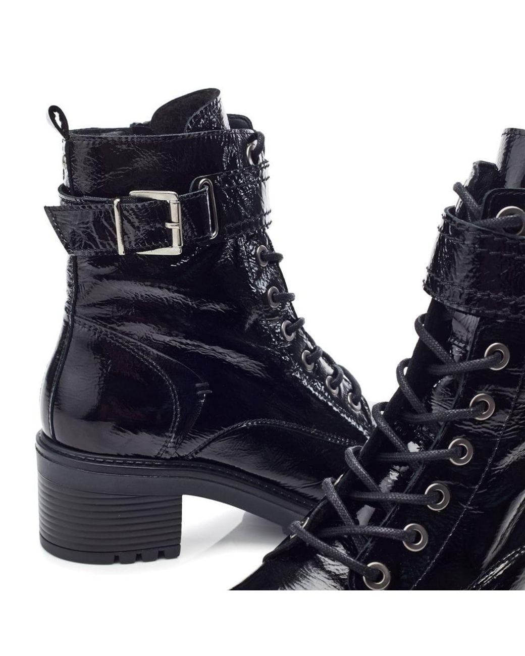 Moda In Pelle Blue Beyza Patent Leather