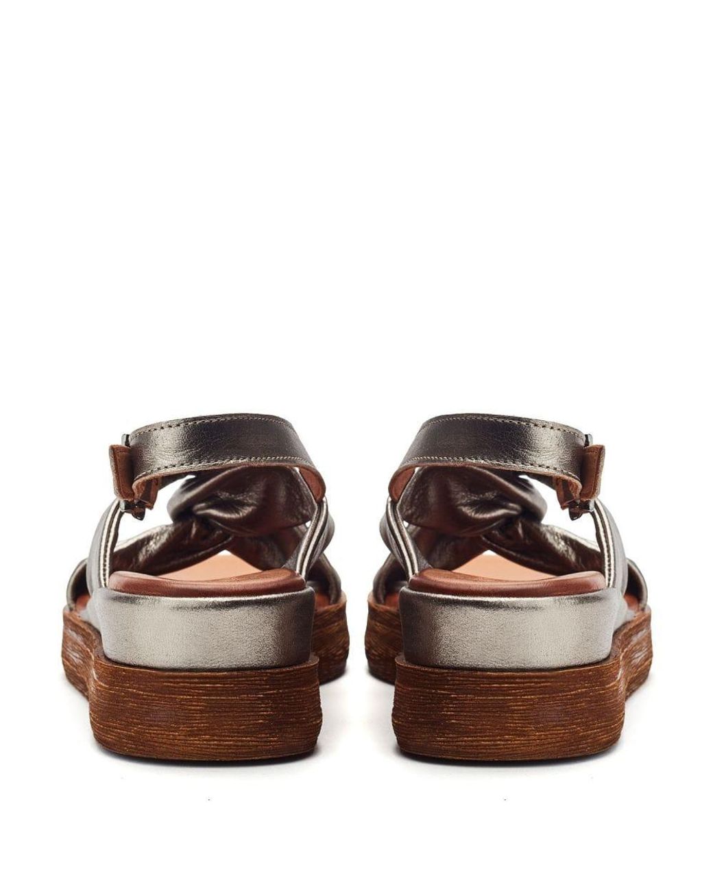 Moda In Pelle Brown Kalmia Pewter Leather