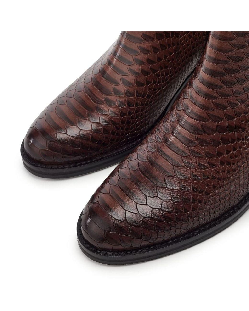 Moda In Pelle Purple Payten Snake Print Leather