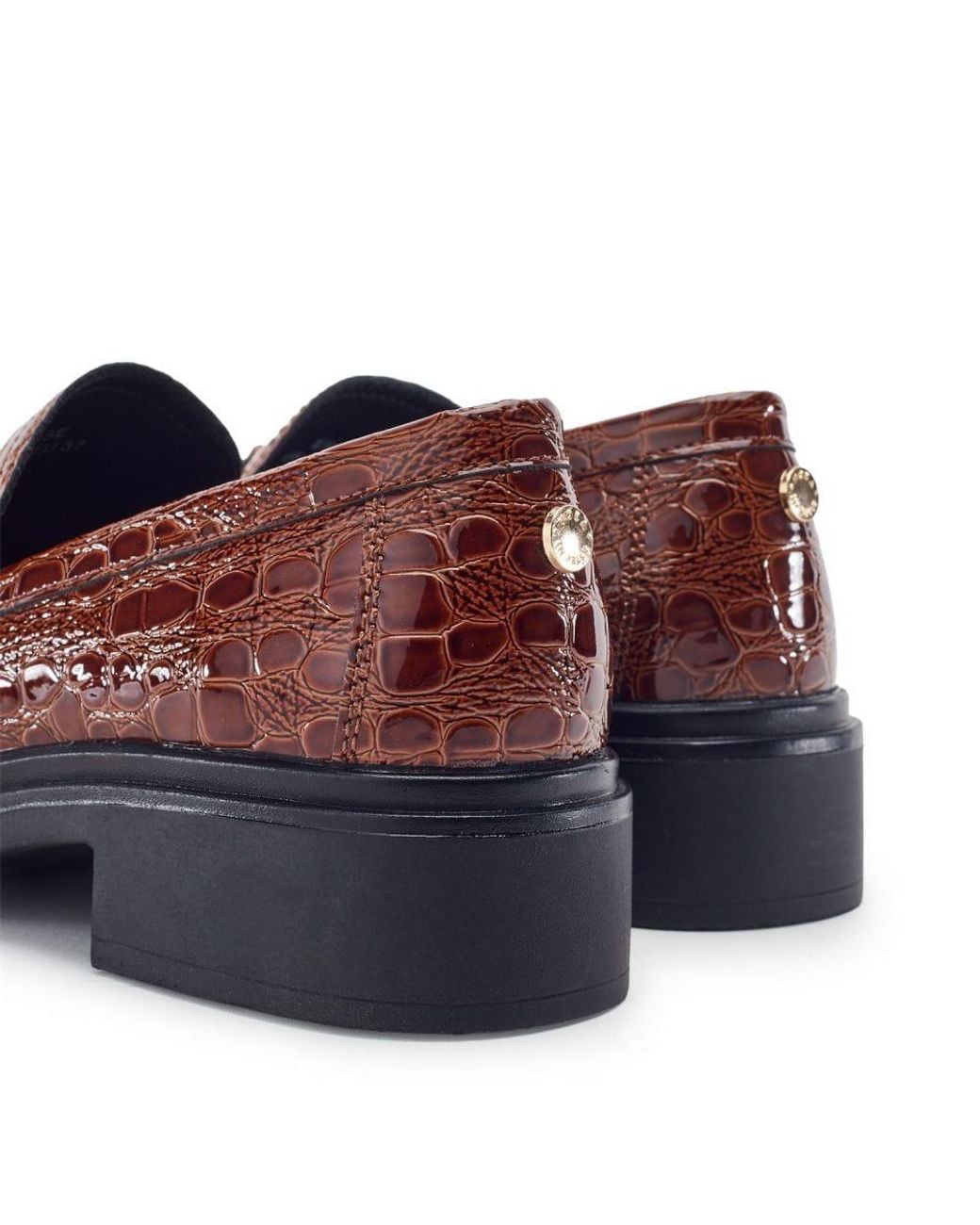 Moda In Pelle Red Erisse Patent Mocc Croc