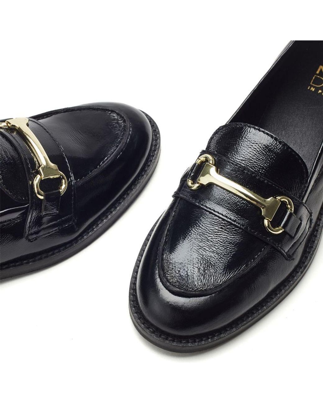 Moda In Pelle Blue Elarra Patent Leather