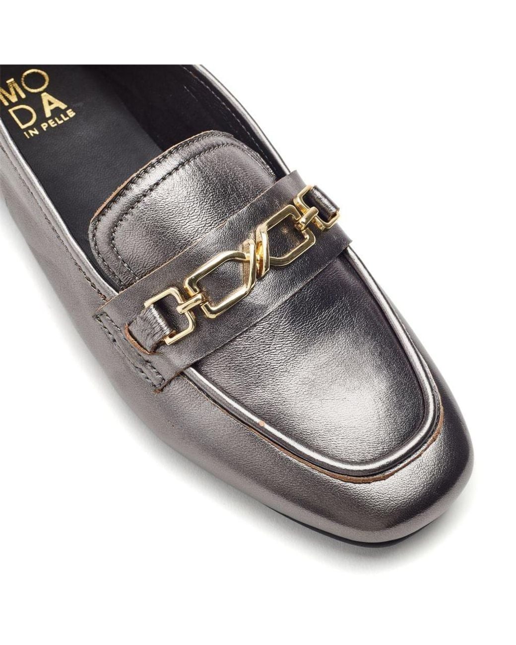 Moda In Pelle Gray Earley Pewter Leather