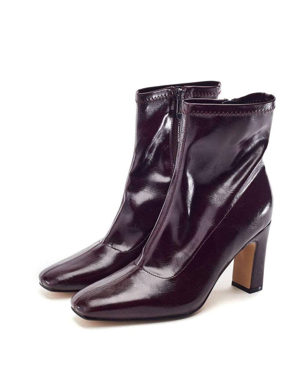 Moda In Pelle Purple Padra Burgundy Patent