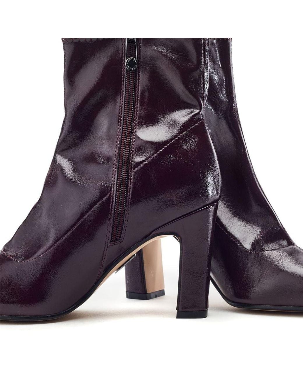 Moda In Pelle Purple Padra Burgundy Patent
