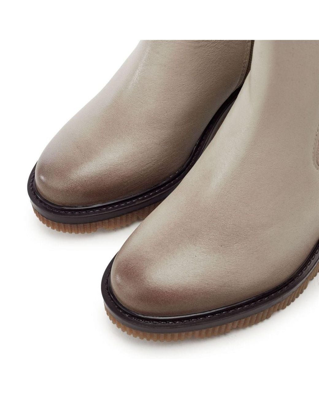 Moda In Pelle Gray Parth Cream Leather