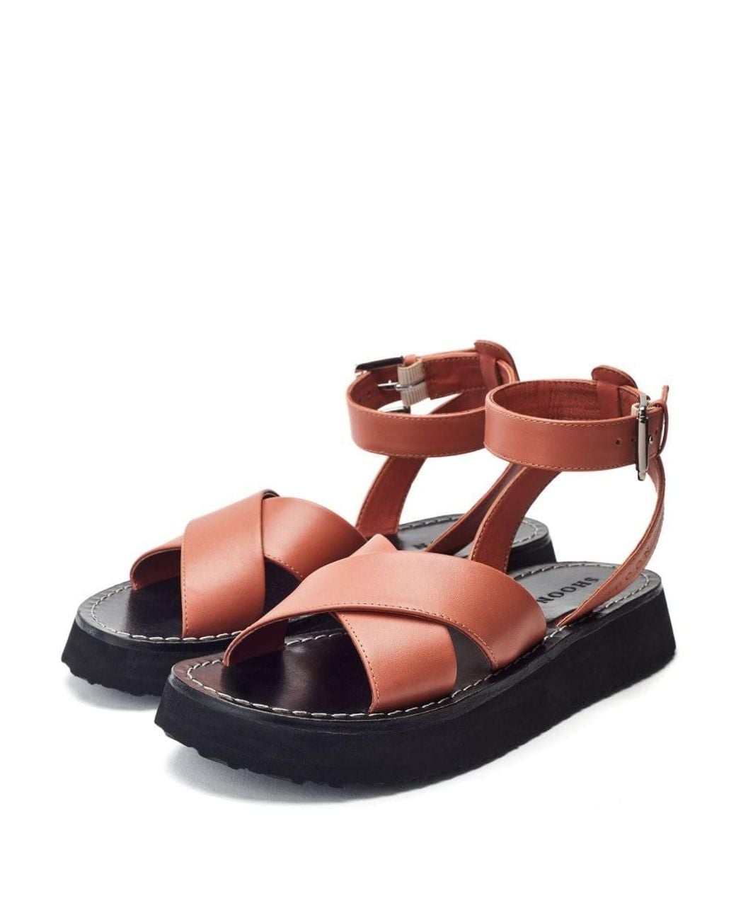 Shoon Red Sh Larise Dark- Leather