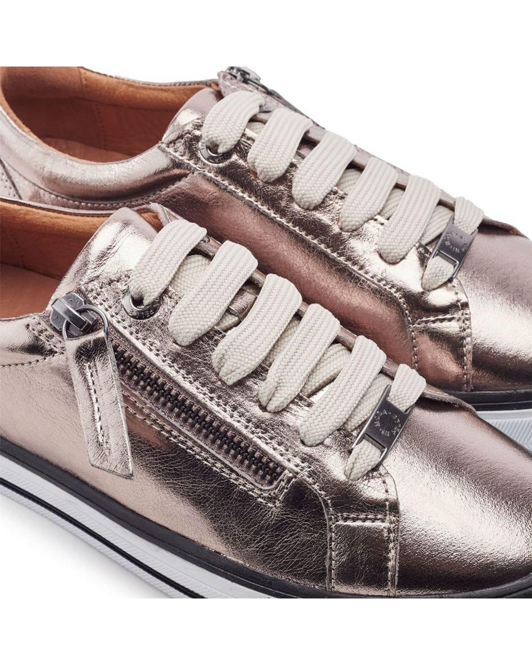Moda In Pelle Gray Alexie Light Pewter Leather