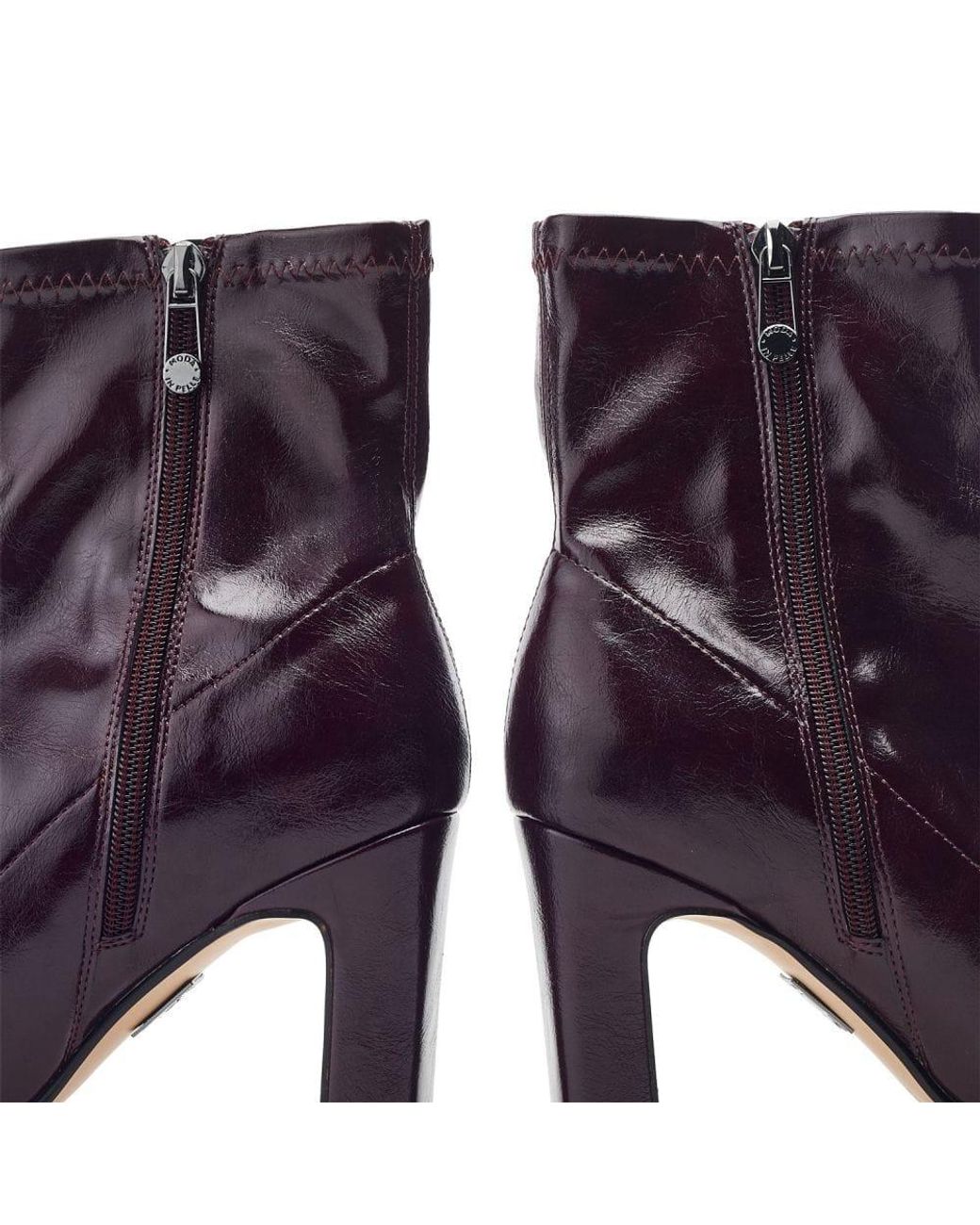 Moda In Pelle Purple Padra Burgundy Patent