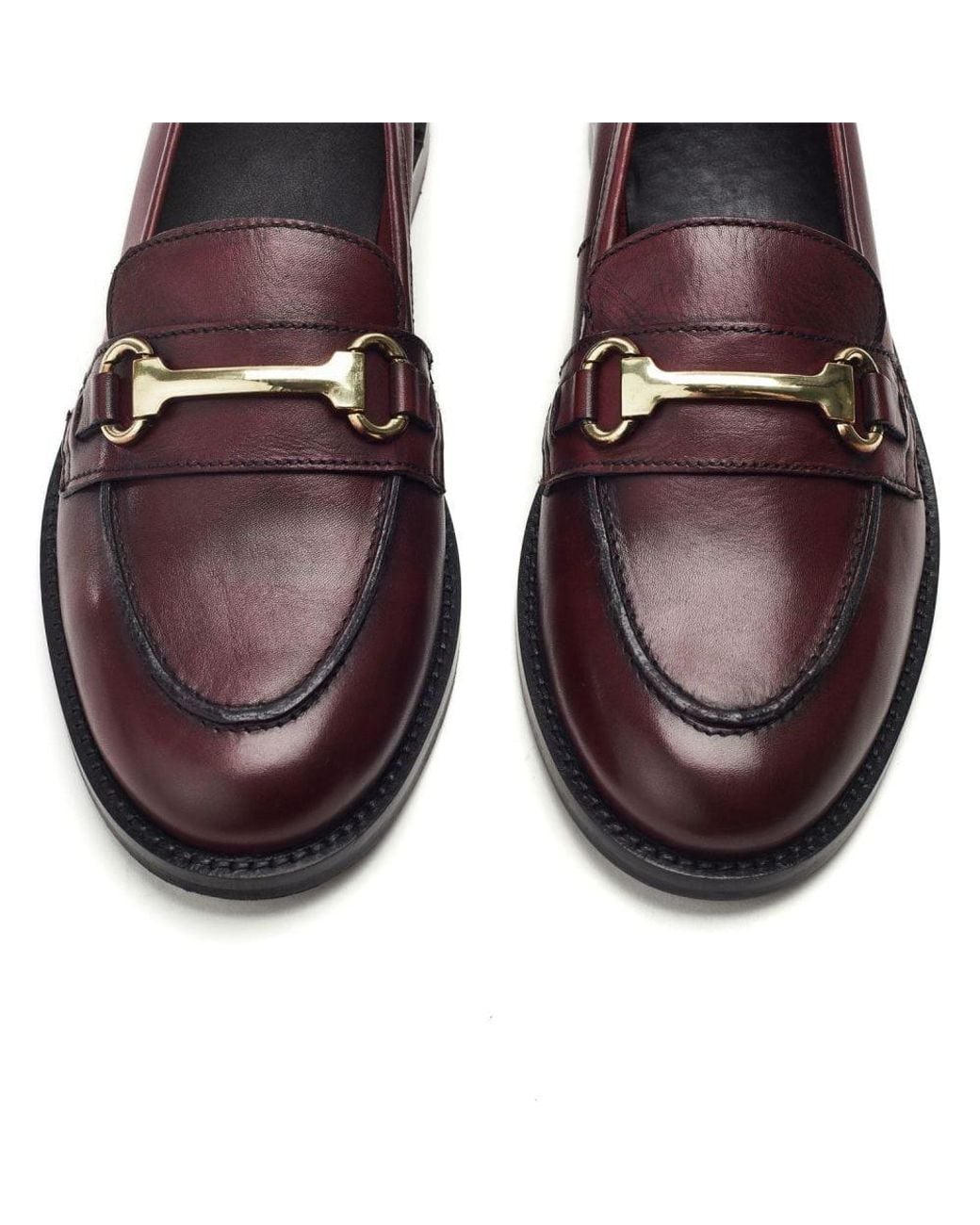 Moda In Pelle Red Elarra Burgundy Leather