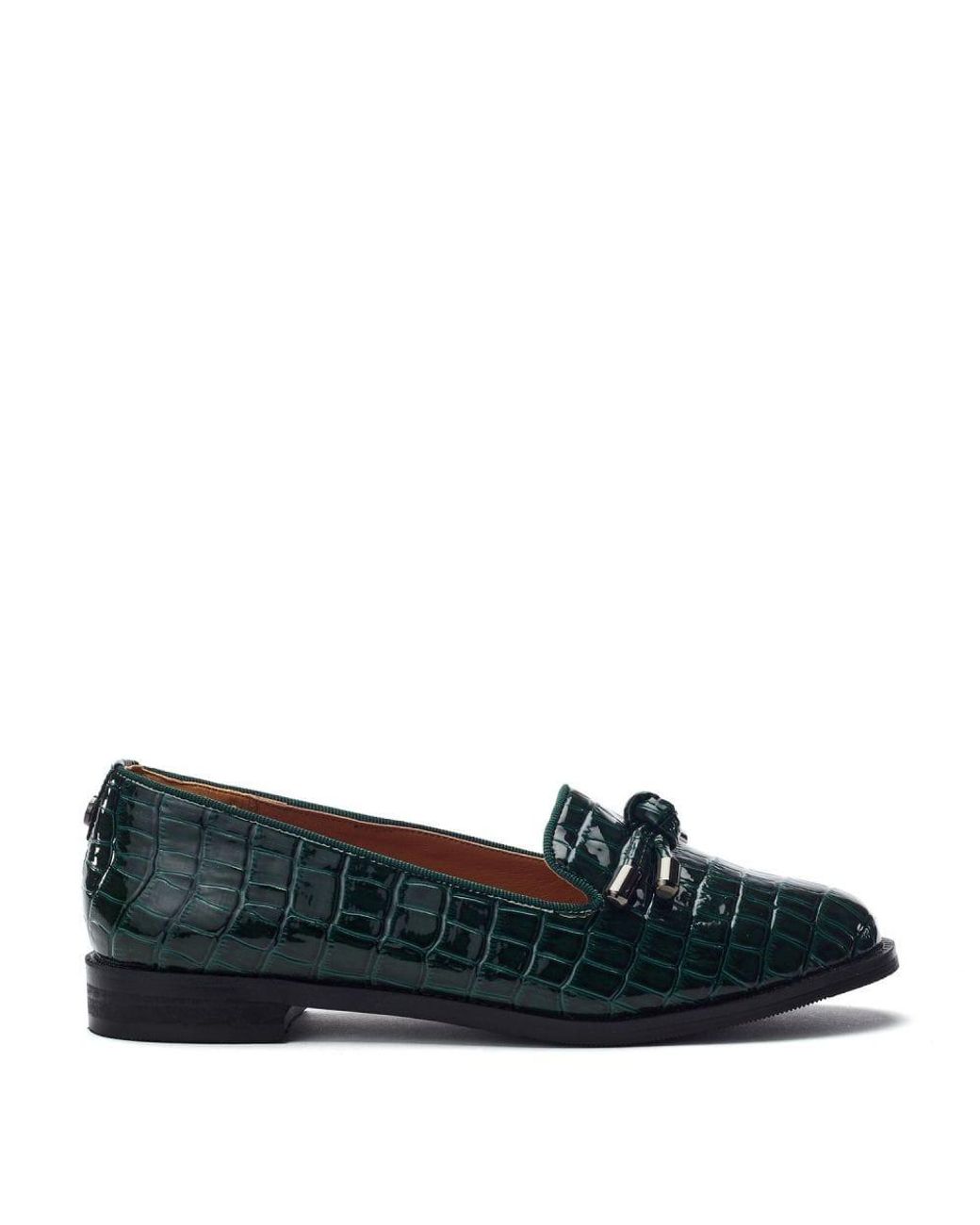 Moda In Pelle Black Fillipa Patent Mocc Croc