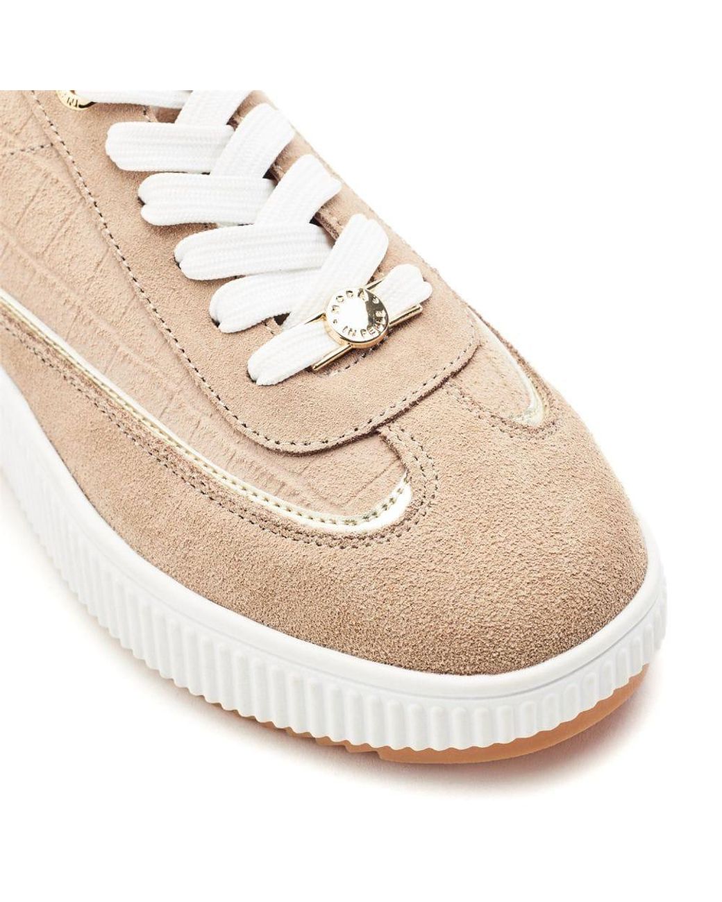 Moda In Pelle Pink Baretti Taupe Suede