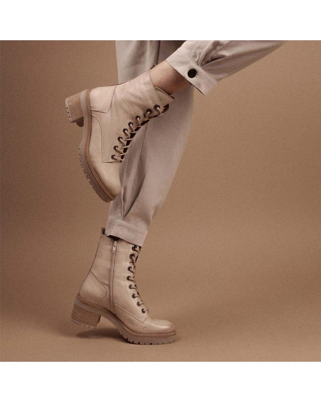 Moda In Pelle Gray Bezzie Cream Leather