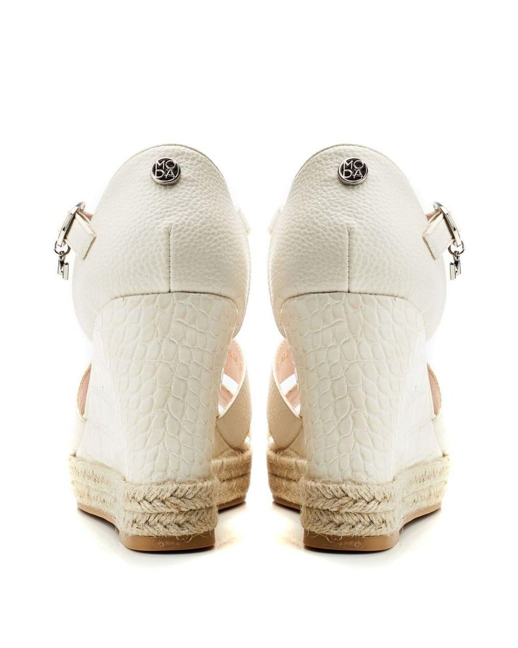 Moda In Pelle White Rikolia Off Patent Mocc Croc