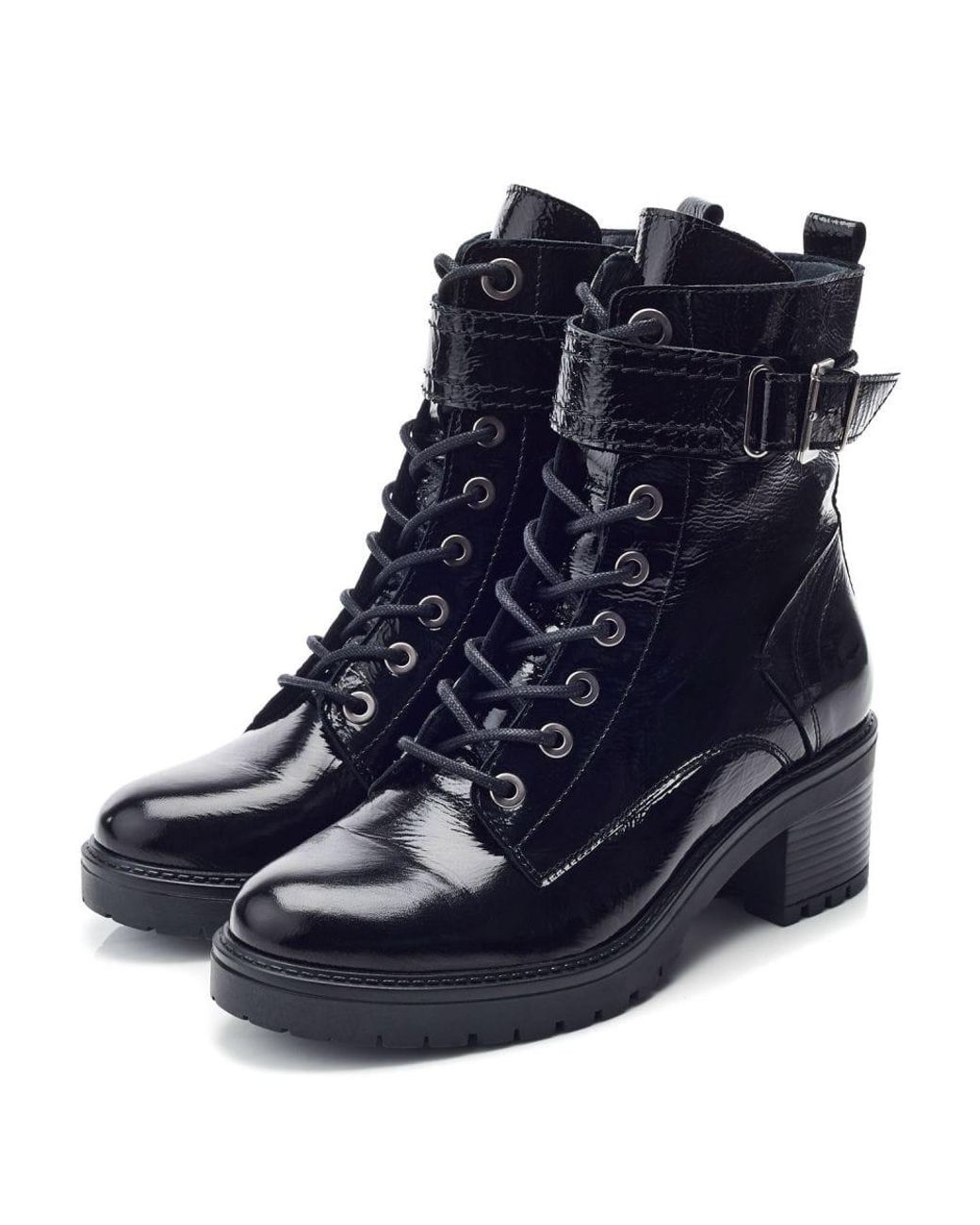 Moda In Pelle Blue Beyza Patent Leather