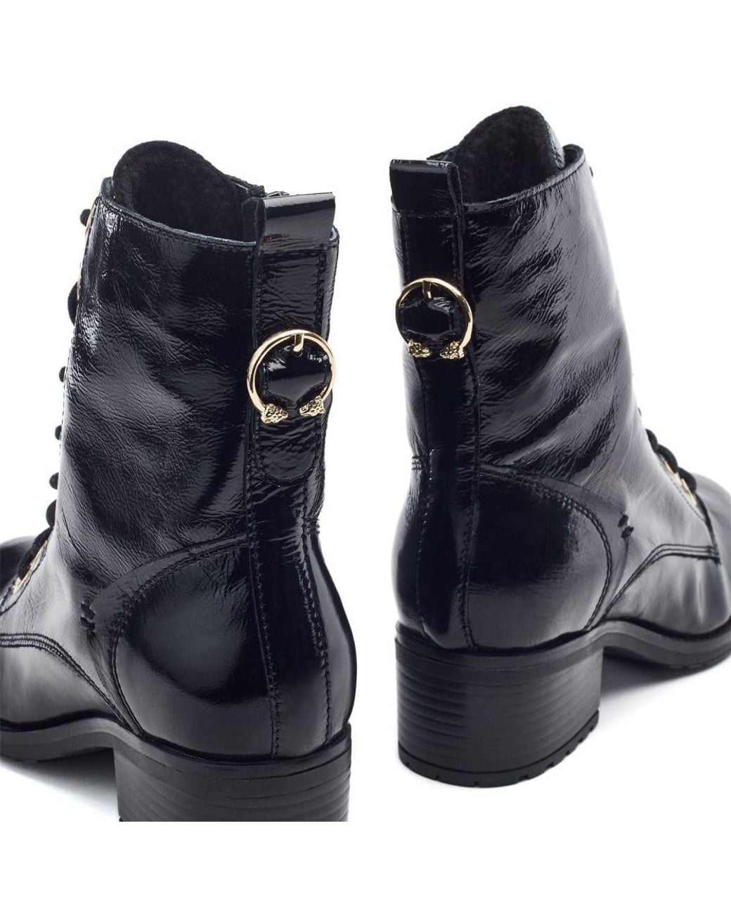 Moda In Pelle Blue Bezzina Patent Leather