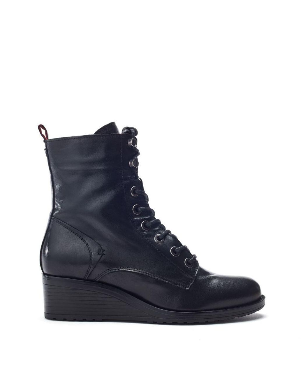Moda In Pelle Blue Bezzy Lace Up Leather