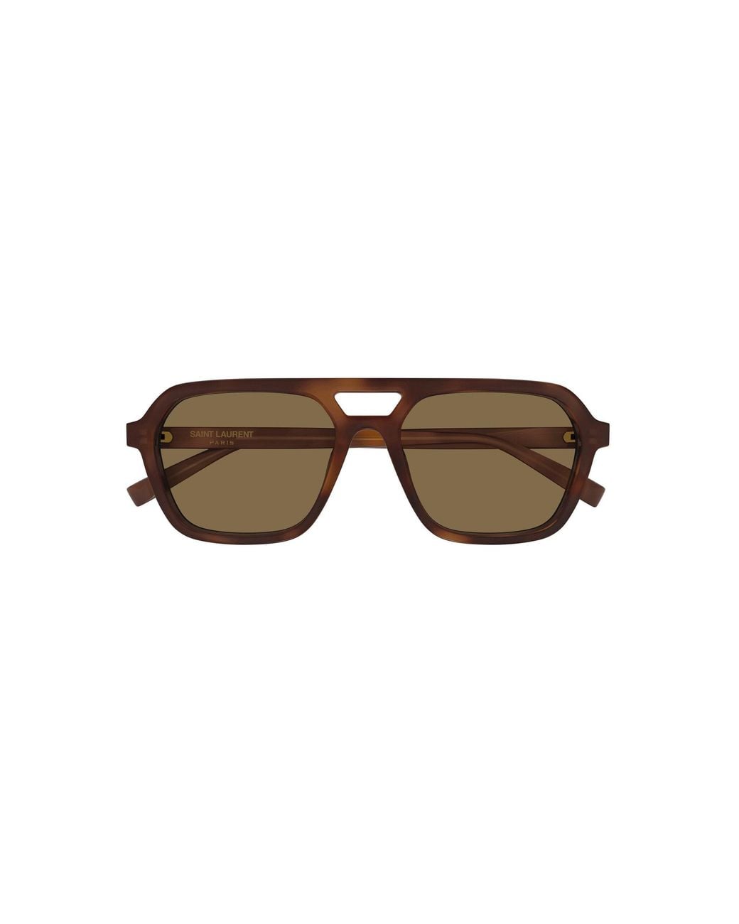Saint Laurent Brown Aviator-Frame Acetate Sunglasses