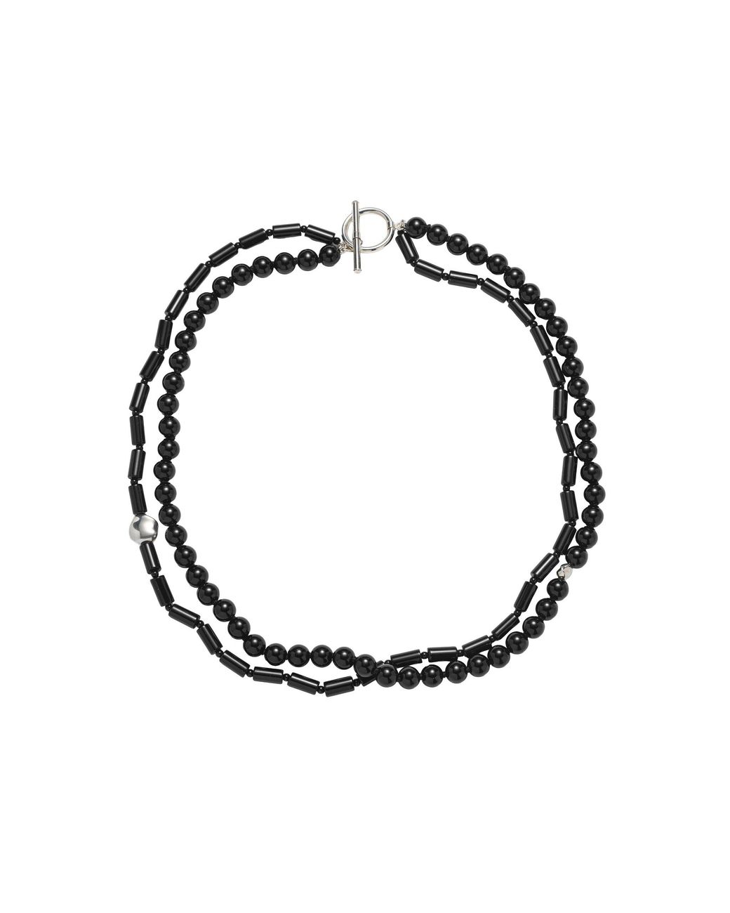 Agmes Metallic Willa Onyx Necklace