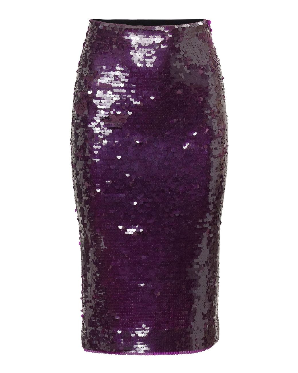 Carolina Herrera Purple Sequined Midi Pencil Skirt