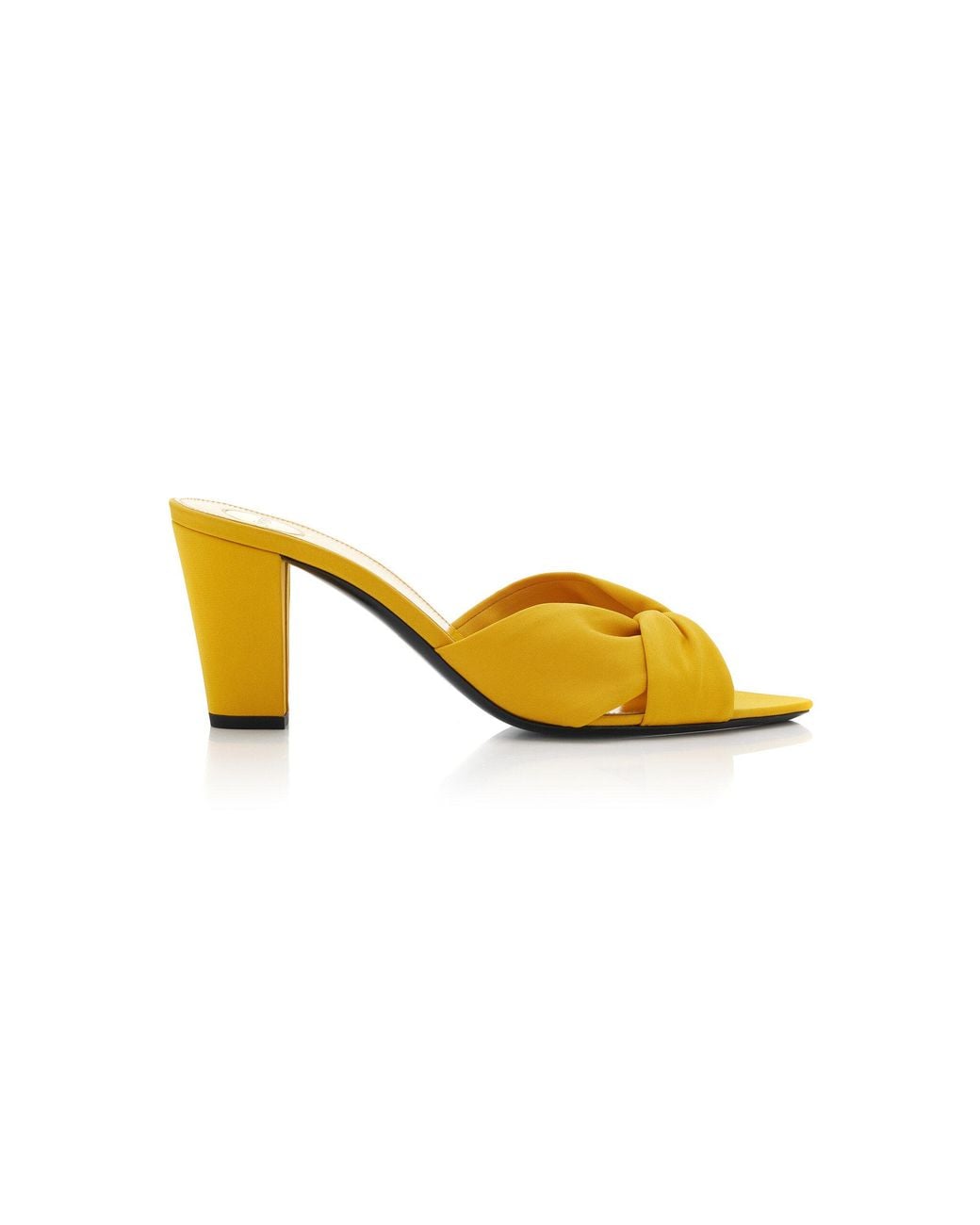 Saint Laurent Yellow Franciane Leather Mules