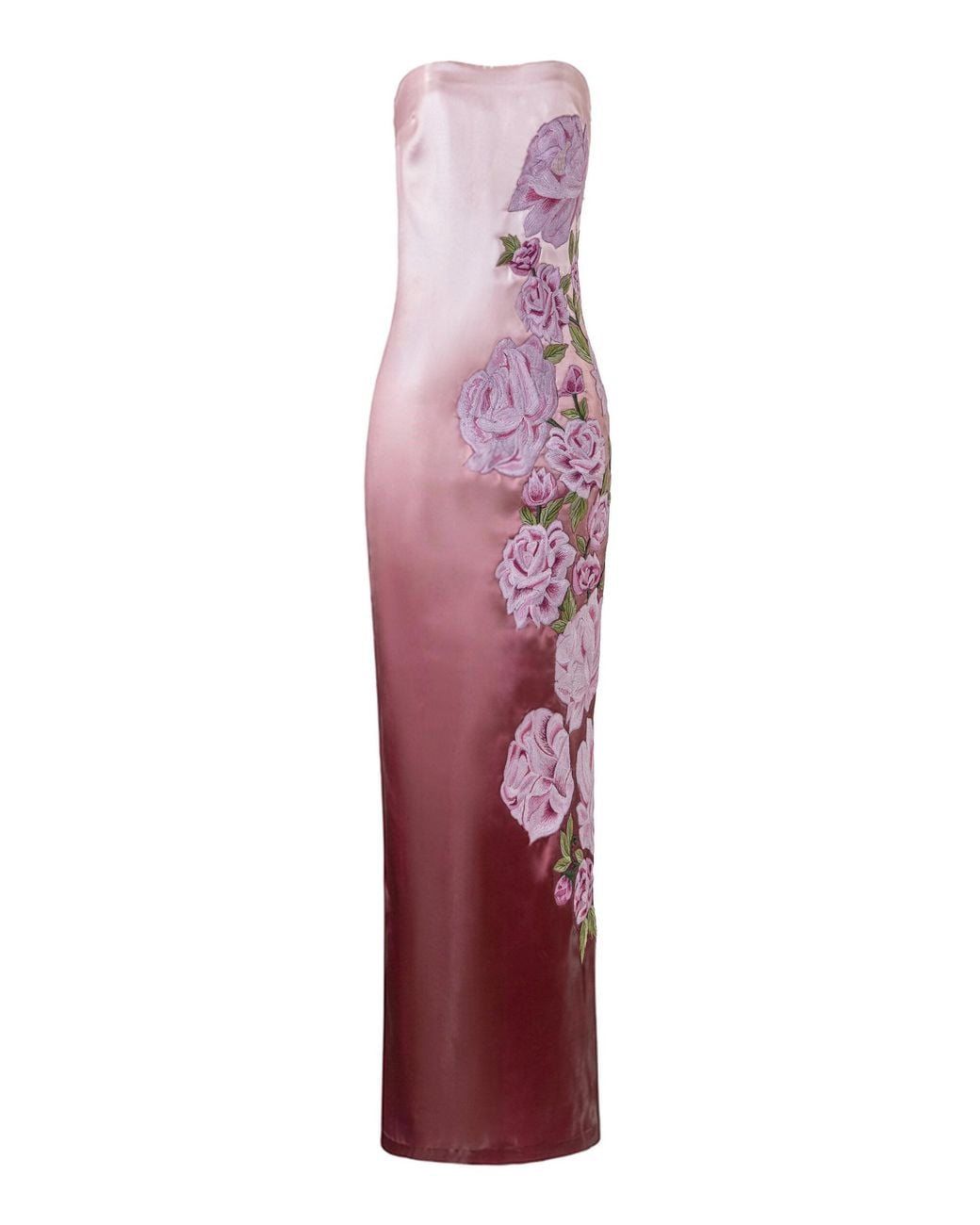 La Fuori Purple Rose Armour Column Dress