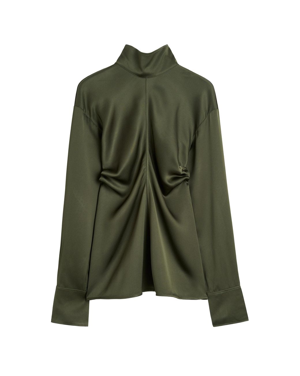 Totême Green Slouch Satin Top