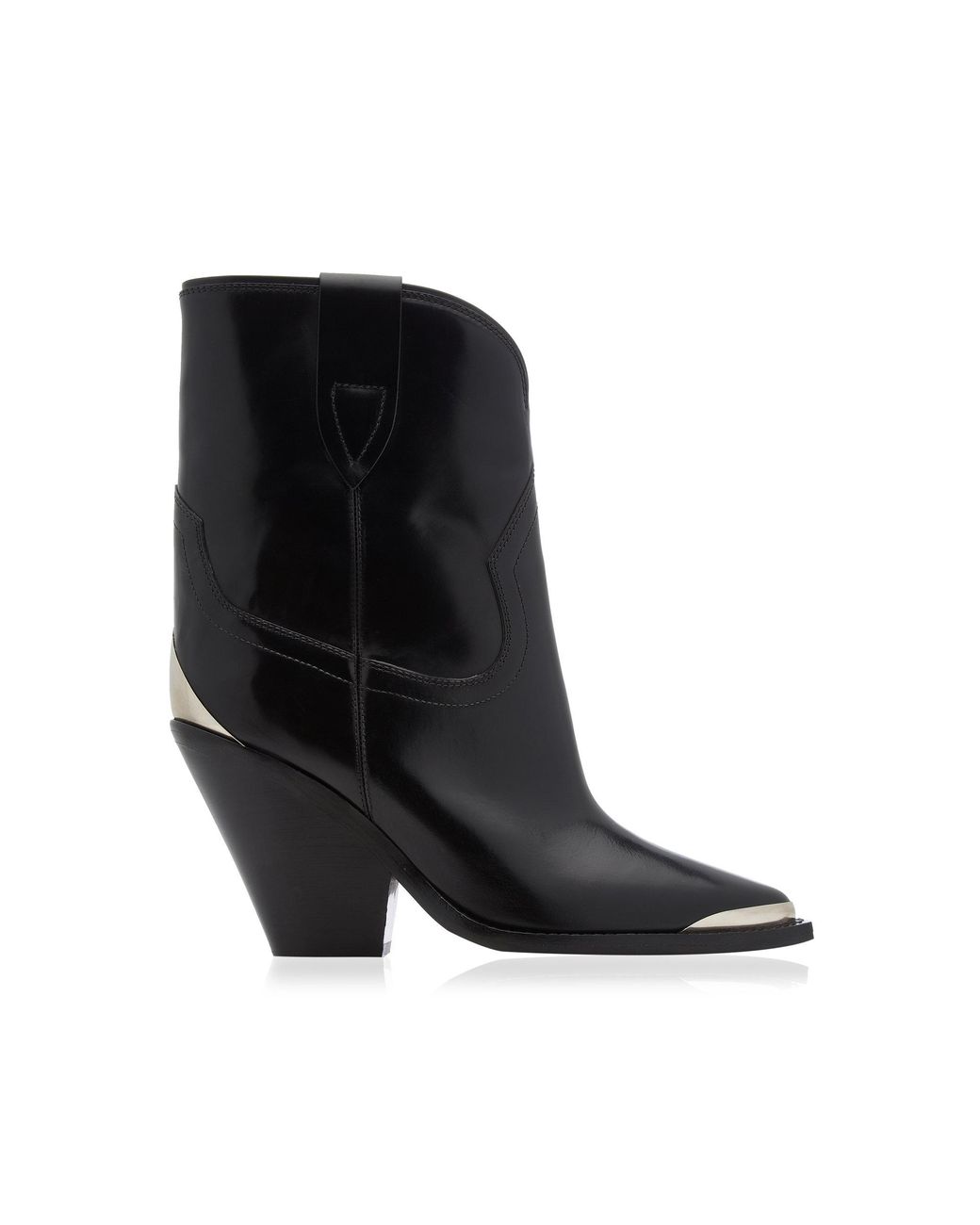 Isabel Marant Leyane Metal Twist Santiag Boots in Black | Lyst