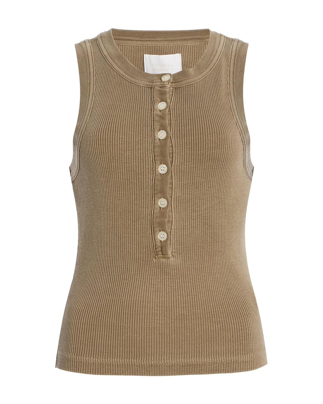 Citizens of Humanity Natural Caralyn Ribbed Jersey Tank Top