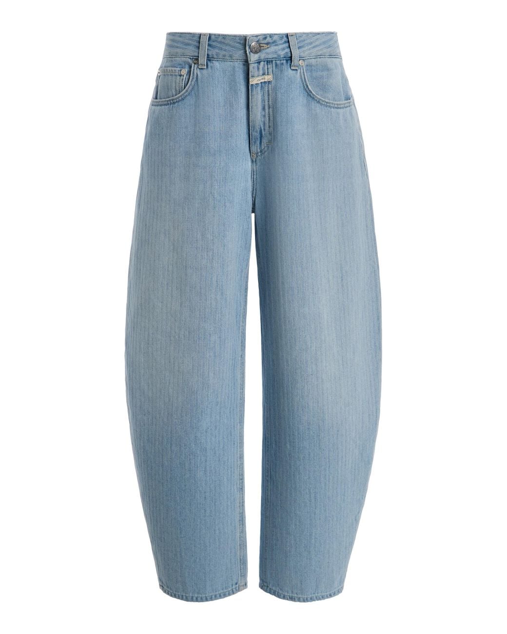 Closed Blue Jazzie Rigid Barrel-Leg Jenas
