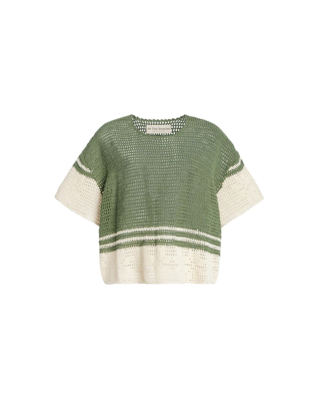 All That Remains Green Exclusive Willow Lace-detailed Crocheted-cotton Top