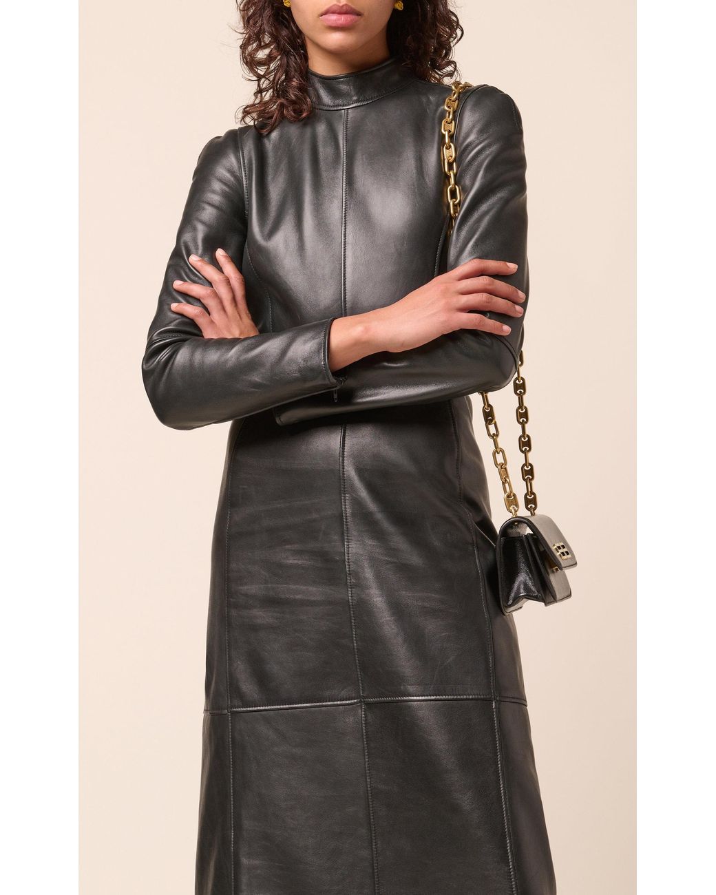 Fitted on sale leather dress