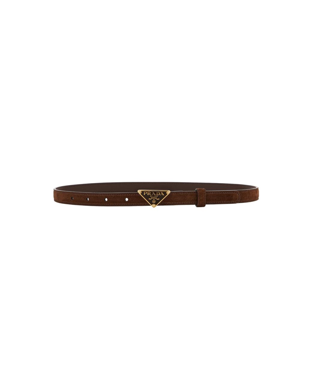 Prada White Suede Belt