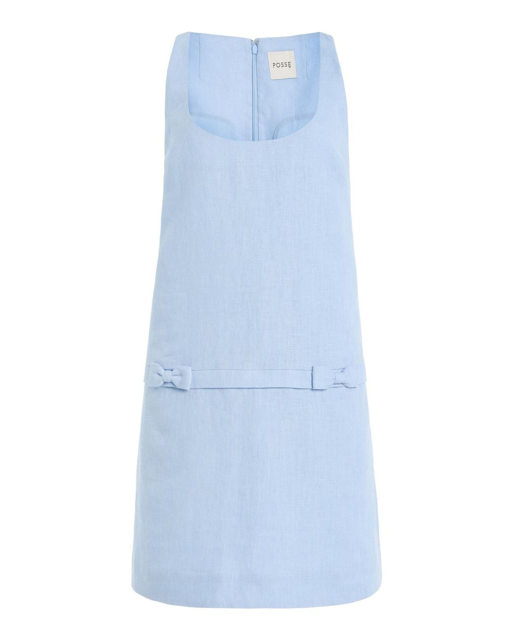 Posse Blue Harper Linen Mini Dress