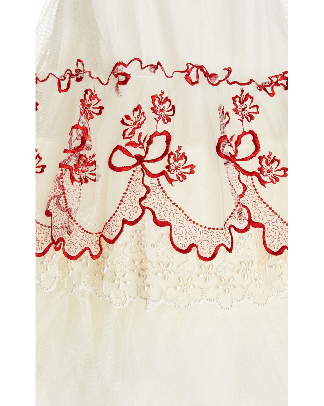 Simone Rocha Embroidered Layered Tulle Mini Dress | Lyst Simone Rocha Embroidered Layered Tulle Mini Dress | Lyst
