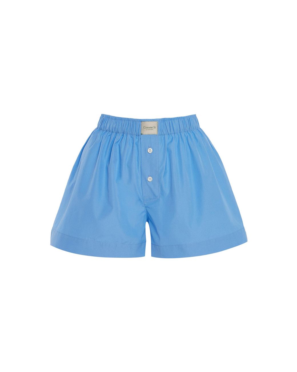 Comme Si Blue La Classica Cotton Poplin Boxer Shorts