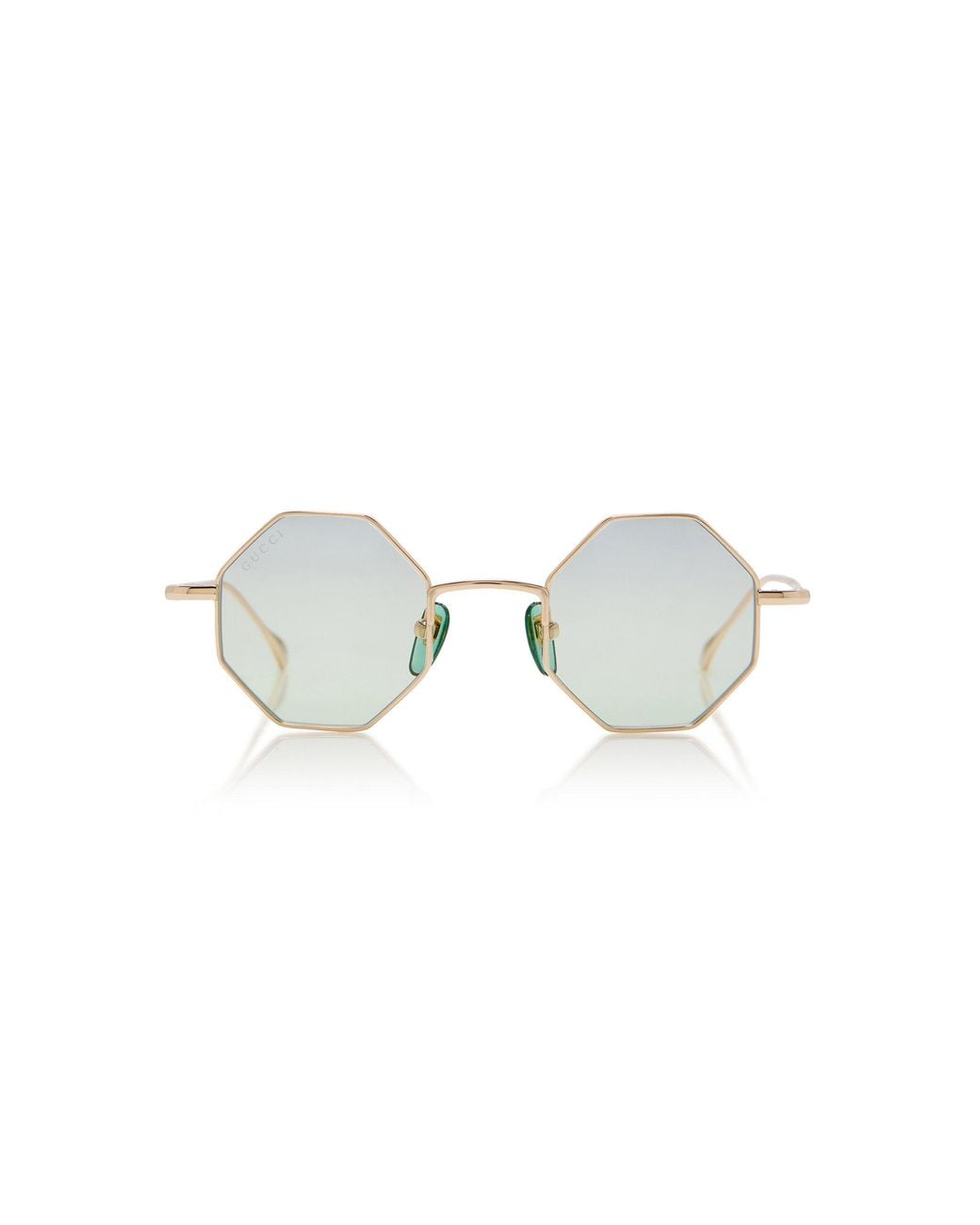 Gucci Blue Octagon-Frame Metal Sunglasses