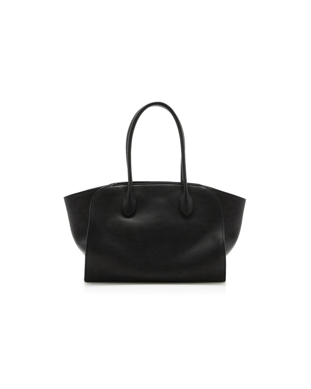 The Row Black Marlo 12 Leather Tote Bag
