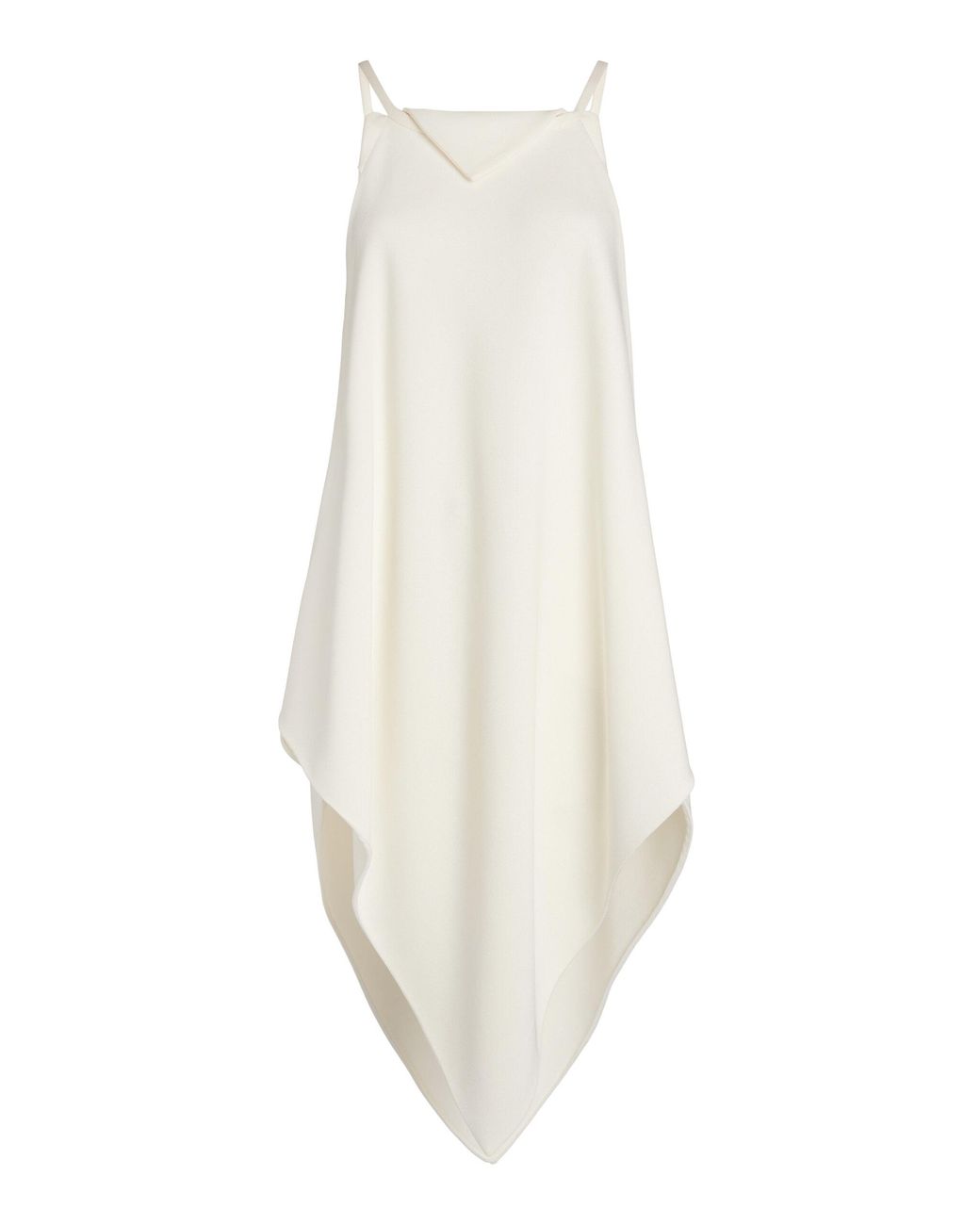 Balenciaga White Silk-Wool Crepe Scarf Top