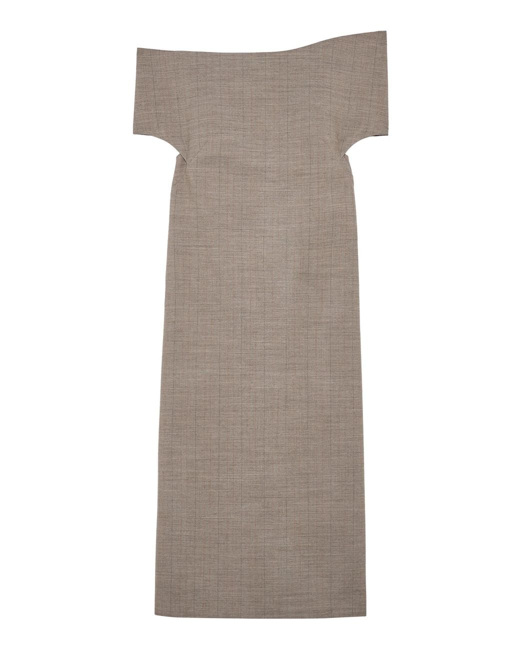 Jil Sander Brown Wool Midi Dress