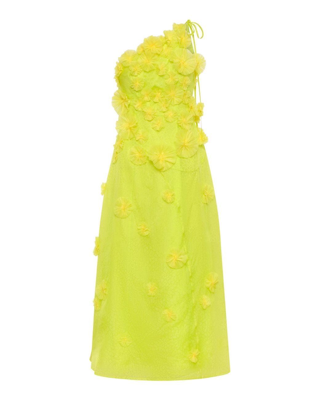 Rachel Gilbert Whitley Embellished Silk Midi Dress in Yellow | Lyst