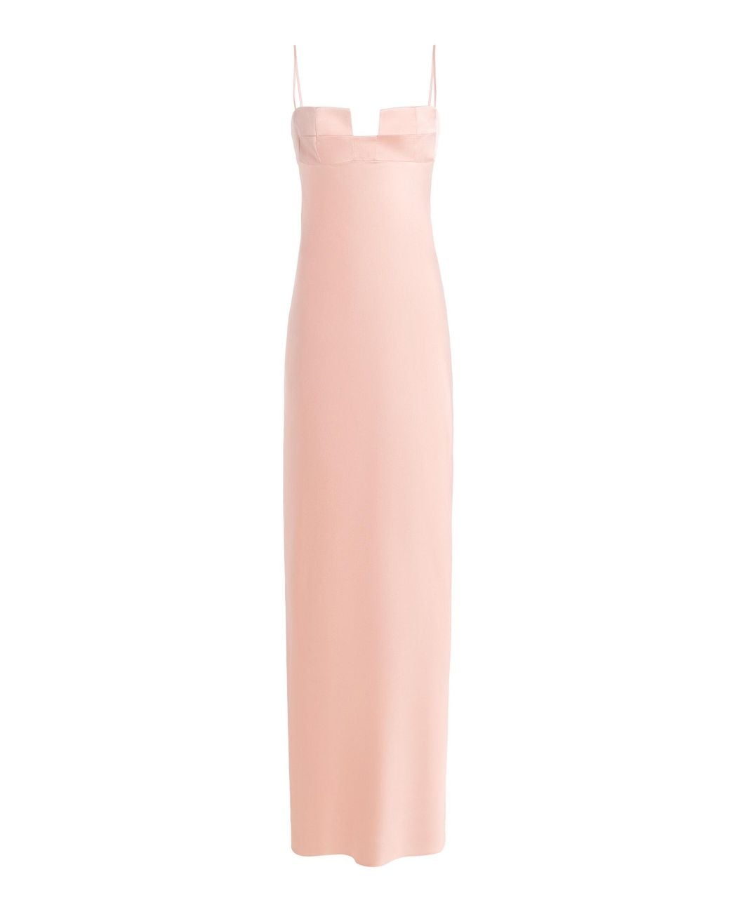 Bevza Pink Exclusive Square Bra Satin Maxi Dress