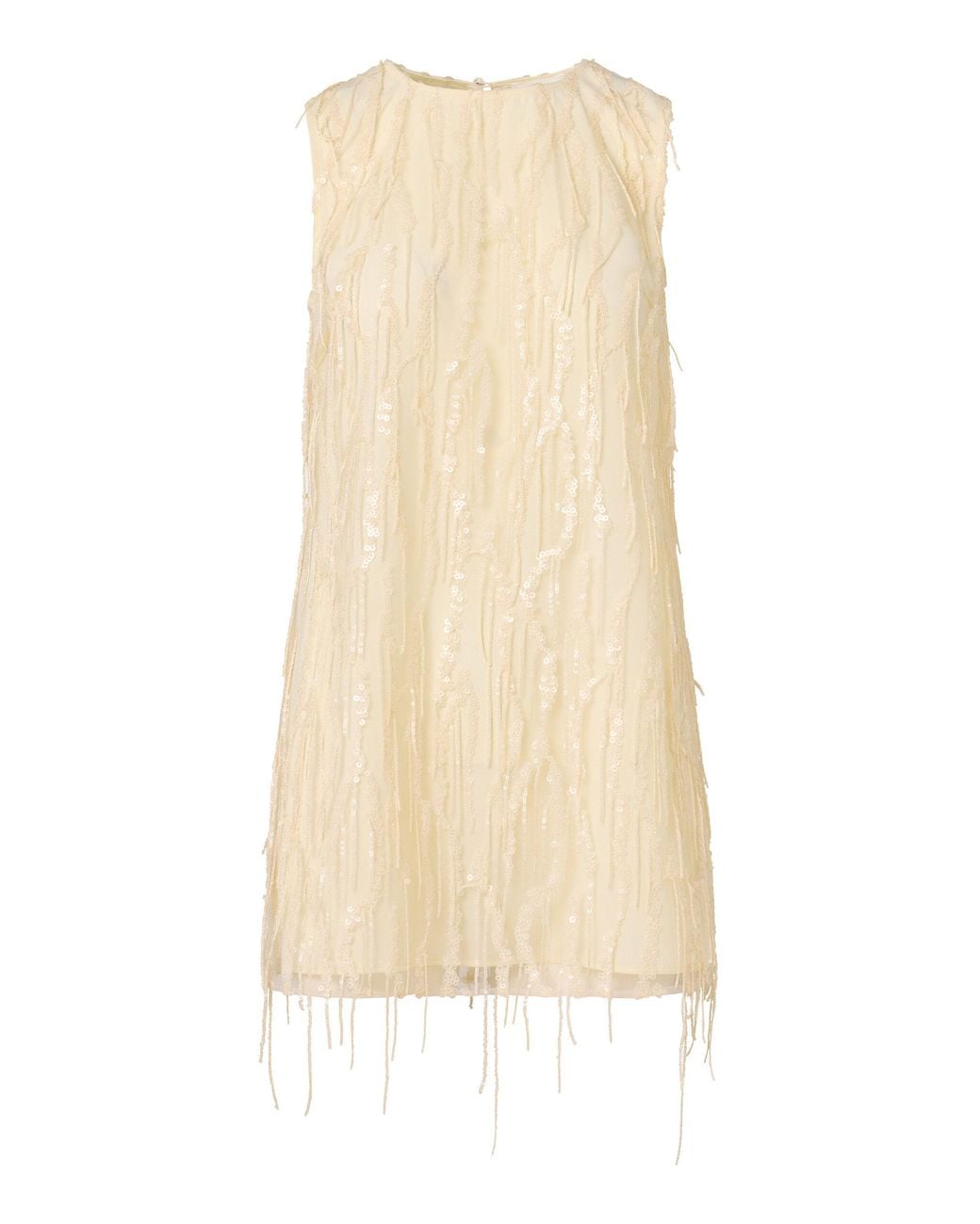 ROAME. Natural Eloise Sequined Mini Dress
