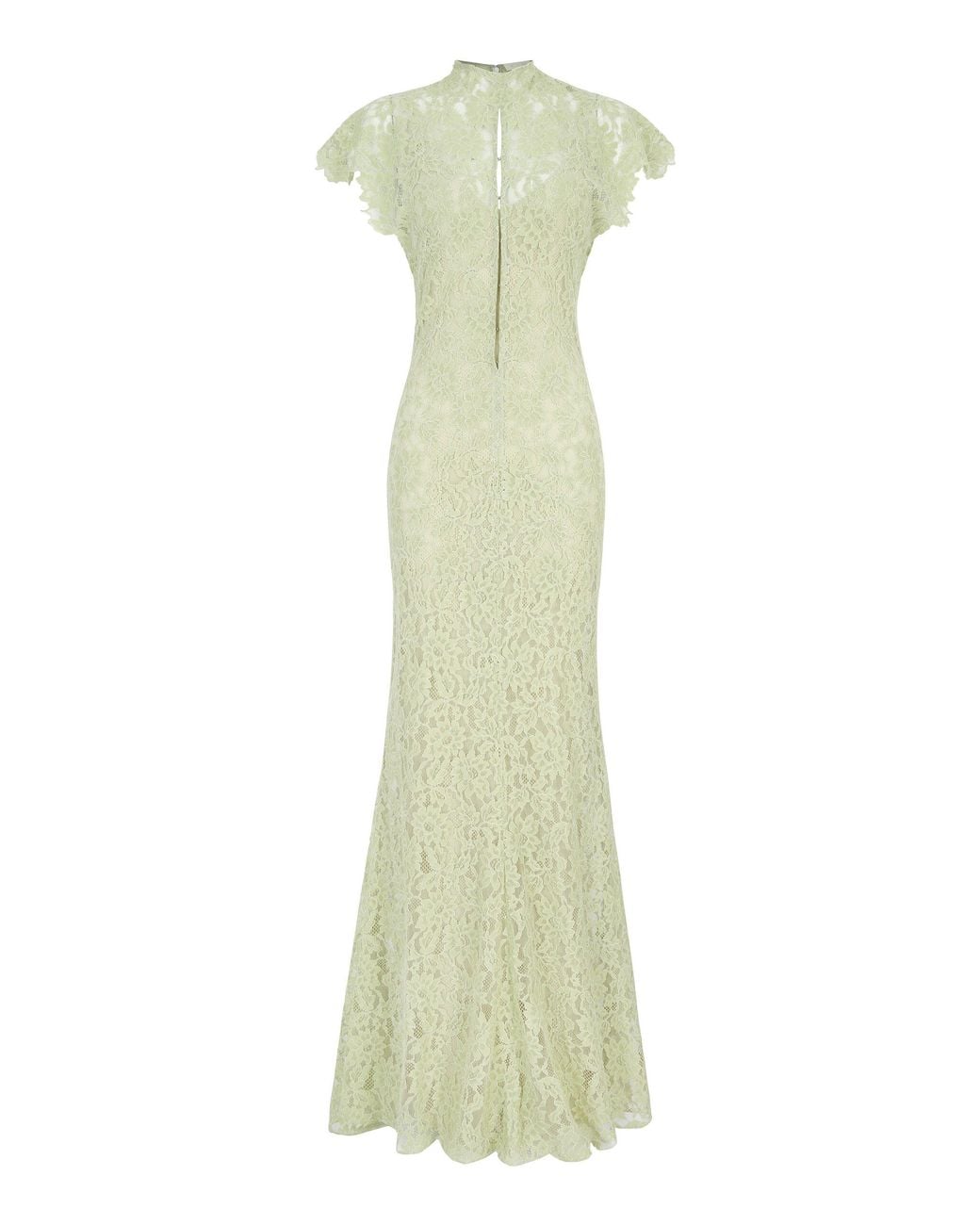 De La Vali White Laia Cutout Lace Maxi Dress