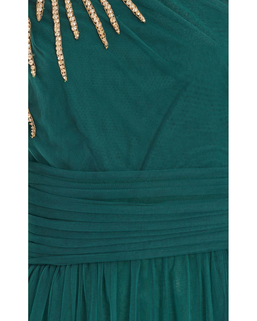 green emerald velvet dress Pamella Roland Floral Brocade - Lime Green