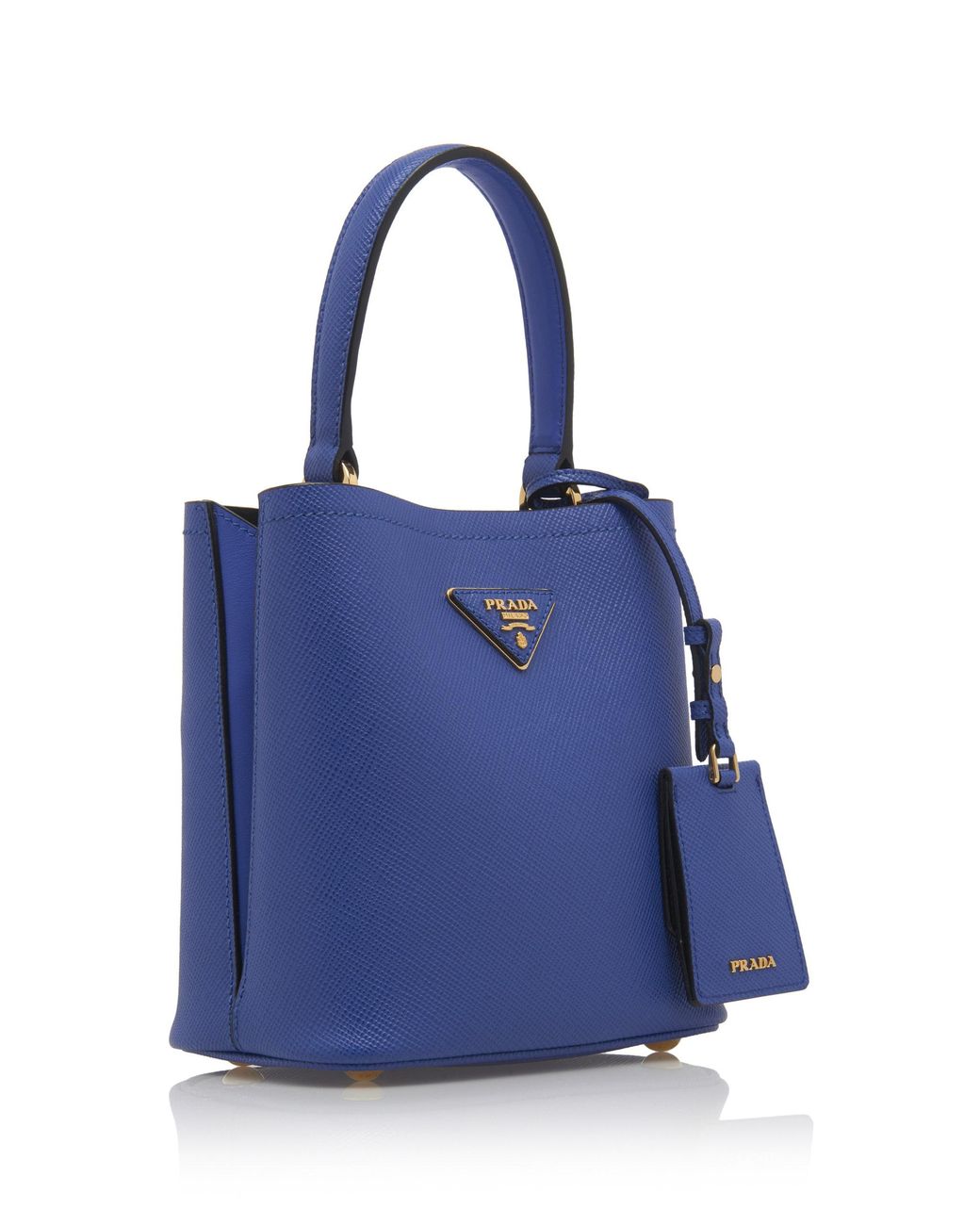 Prada Blue Saffiano Cuir Panier lined Bucket Bag Light blue Leather  Pony-style calfskin ref.363790 - Joli Closet