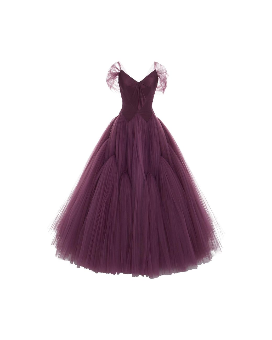Zac Posen Layered Silk Tulle Ball Gown in Purple | Lyst